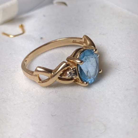 14K Yellow Gold December Birthstone Ring - Picture 3 of 6